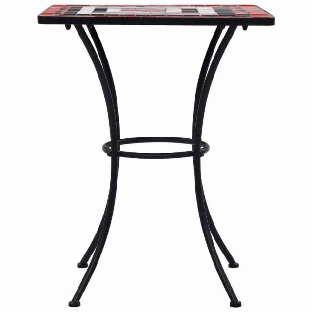 vidaXL モザイクビストロテーブル 60cm テラコッタ&ホワイト セラミック製家具 アウトドア家具 アウトドアテーブル(代引不可)【送料無料】_2