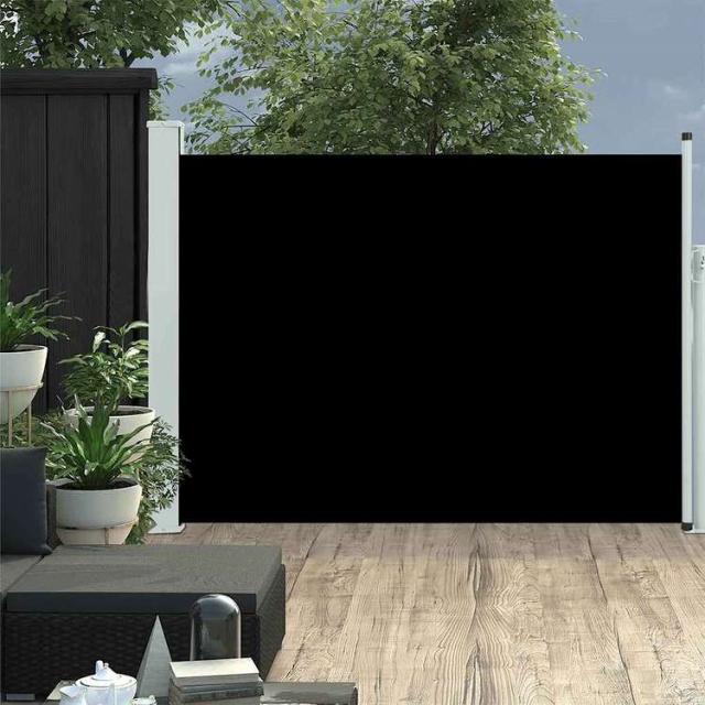 vidaXL パティオ用 引き込み式サイドオーニング 100x500cm ブラックホーム&ガーデン 芝&ガーデン アウトドアリビング 屋外用傘・サンシェード(代引不可)【送料無料】