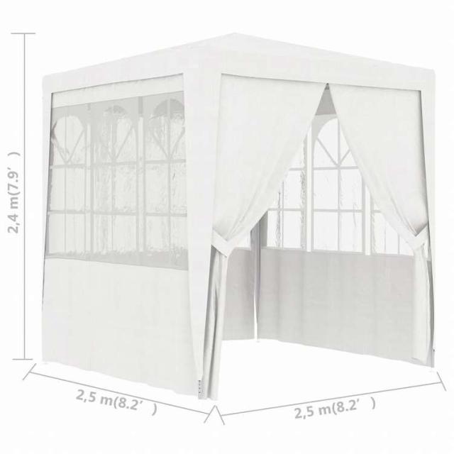 vidaXL パーティーテント 側壁付き 4x9m イベントテント 白 vidaXL プロ仕様 パーティーテント 側壁付き 2.5x2.5m ホワイト 90g/m2