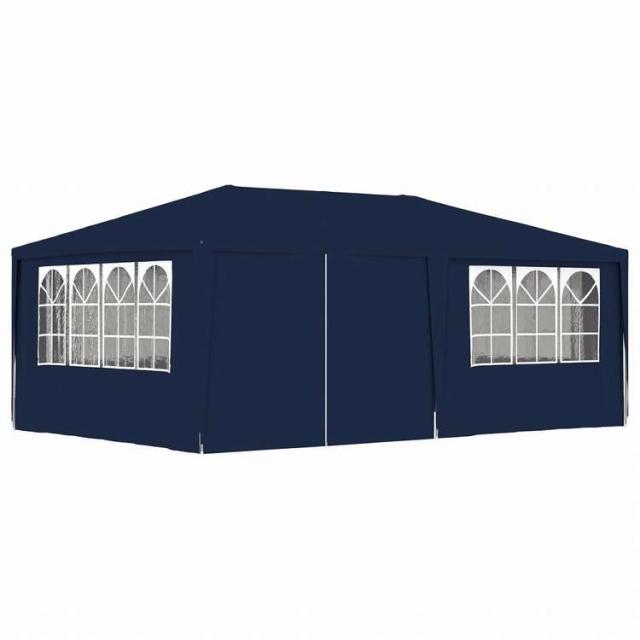 vidaXL プロ仕様 パーティーテント 側壁付き 4x6m ブルー 90g/m2ホーム&ガーデン 芝&ガーデン アウトドアリビング アウトドアストラクチャー キャノピー・ガゼボ(代引不可)【送料無料】