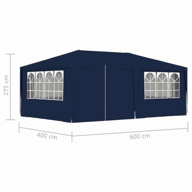 vidaXL プロ仕様 パーティーテント 側壁付き 4x6m ブルー 90g/m2ホーム&ガーデン 芝&ガーデン アウトドアリビング アウトドアストラクチャー キャノピー・ガゼボ(代引不可)【送料無料】_8