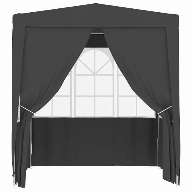 vidaXL プロ仕様 パーティーテント 側壁付き 2x2m アントラシート 90g/m2ホーム&ガーデン 芝&ガーデン アウトドアリビング アウトドアストラクチャー キャノピー・ガゼボ(代引不可)【送料無料】_2