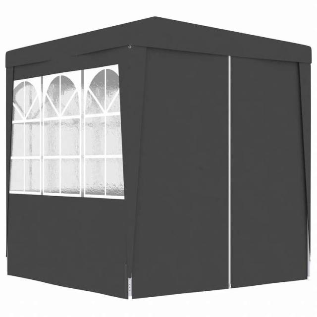 vidaXL プロ仕様 パーティーテント 側壁付き 2.5x2.5m アントラシート 90g/m2ホーム&ガーデン 芝&ガーデン アウトドアリビング アウトドアストラクチャー キャノピー・ガゼボ(代引不可)【送料無料_3
