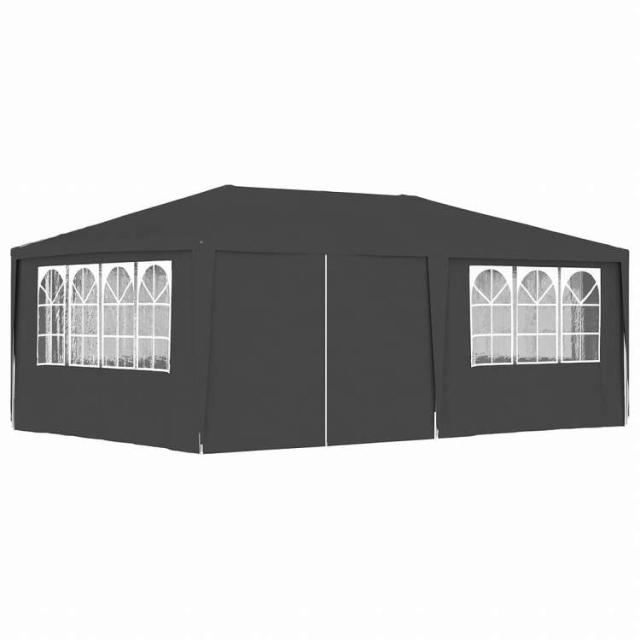 vidaXL プロ仕様 パーティーテント 側壁付き 4x6m アントラシート 90g/m2ホーム&ガーデン 芝&ガーデン アウトドアリビング アウトドアストラクチャー キャノピー・ガゼボ(代引不可)【送料無料】