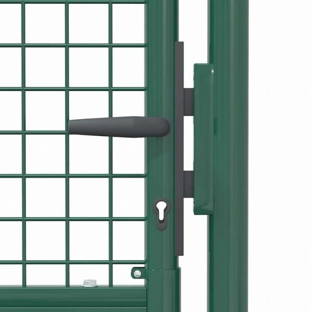 vidaXL フェンスゲート 100x125 cm スチール グリーンハードウェア フェンス&amp;バリア ゲート(代引不可)【送料無料】_5