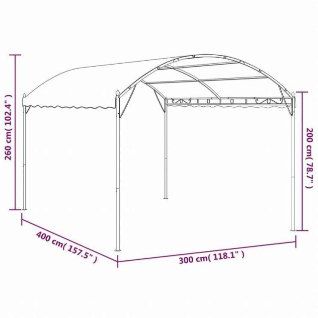 vidaXL サンシェードオーニング 3x4m アントラシートホーム&amp;ガーデン 芝&amp;ガーデン アウトドアリビング アウトドアストラクチャー キャノピー・ガゼボ(代引不可)【送料無料】_5