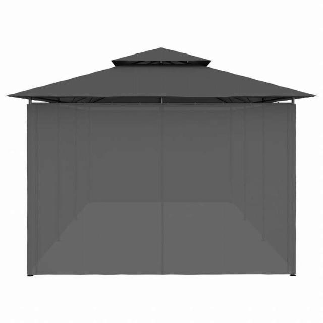 vidaXL ガゼボ カーテン付き 600x298x270cm アントラシートホーム&amp;ガーデン 芝&amp;ガーデン アウトドアリビング アウトドアストラクチャー キャノピー・ガゼボ(代引不可)【送料無料】_5