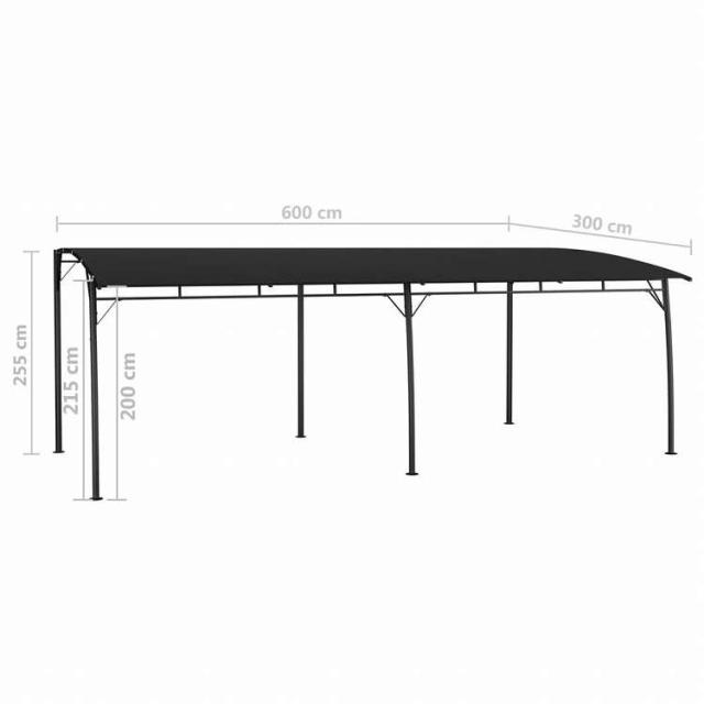 vidaXL ガーデンサンシェードオーニング 6x3x2.55m アントラシートホーム&ガーデン 芝&ガーデン アウトドアリビング アウトドアストラクチャー キャノピー・ガゼボ(代引不可)【送料無料】_5