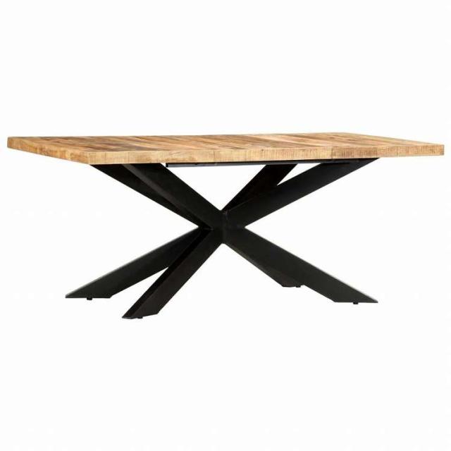 vidaXL ダイニングテーブル 180x90x76cm マンゴー無垢材 (粗目)家具 テーブル キッチン・ダイニングルームテーブル(代引不可)【送料無料】