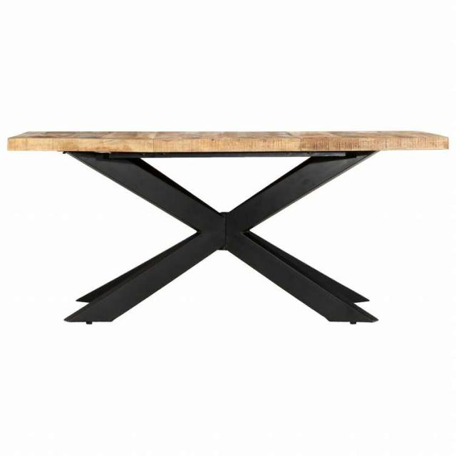 vidaXL ダイニングテーブル 180x90x76cm マンゴー無垢材 (粗目)家具 テーブル キッチン・ダイニングルームテーブル(代引不可)【送料無料】_1