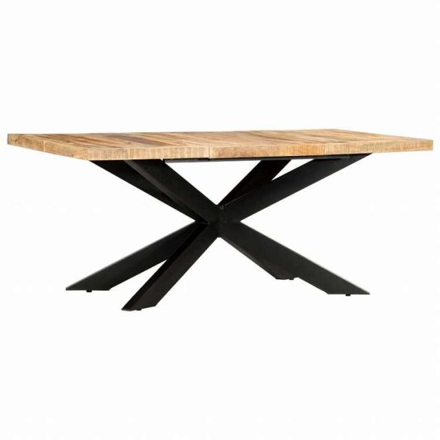 vidaXL ダイニングテーブル 180x90x76cm マンゴー無垢材 (粗目)家具 テーブル キッチン・ダイニングルームテーブル(代引不可)【送料無料】_8