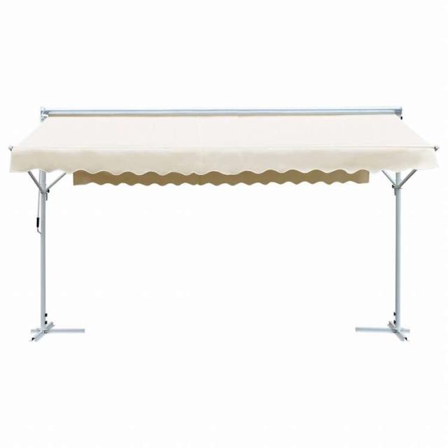 vidaXL 自立型オーニング 500×300cm クリームホーム&ガーデン 芝&ガーデン アウトドアリビング 屋外用傘・サンシェード(代引不可)【送料無料】_1