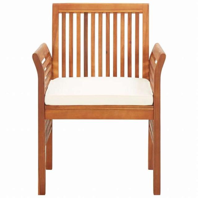 vidaXL 屋外ダイニング7点セット クッション付き アカシア無垢材家具 アウトドア家具 屋外家具セット(代引不可)【送料無料】_4