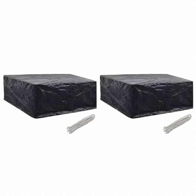 vidaXL ガーデン家具カバー 2点 10穴 260x260x90 cm家具 屋外家具アクセサリ 屋外家具カバー(代引不可)【送料無料】