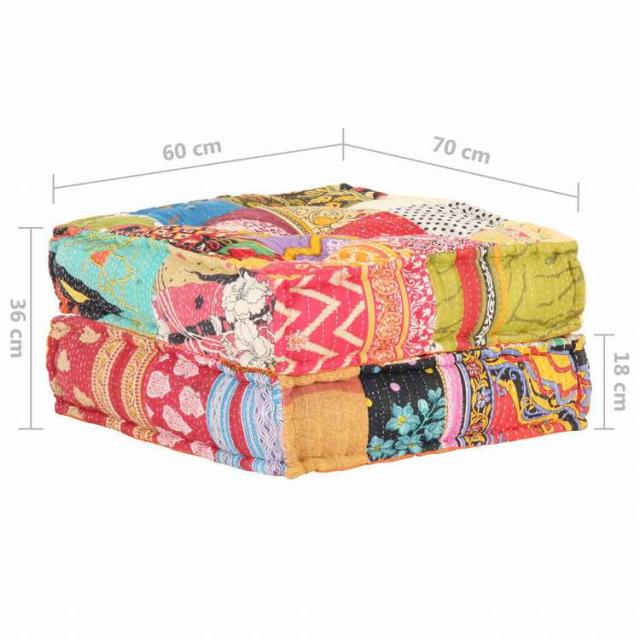 vidaXL 厚手クッション 60x70x36cm パッチワーク 布製ホーム&ガーデン デコレーション チェア・ソファクッション(代引不可)【送料無料】_8