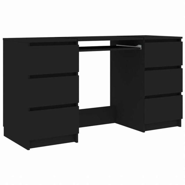 vidaXL ライティングデスク ブラック 140x50x77cm エンジニアリングウッド家具 オフィス家具 デスク(代引不可)【送料無料】