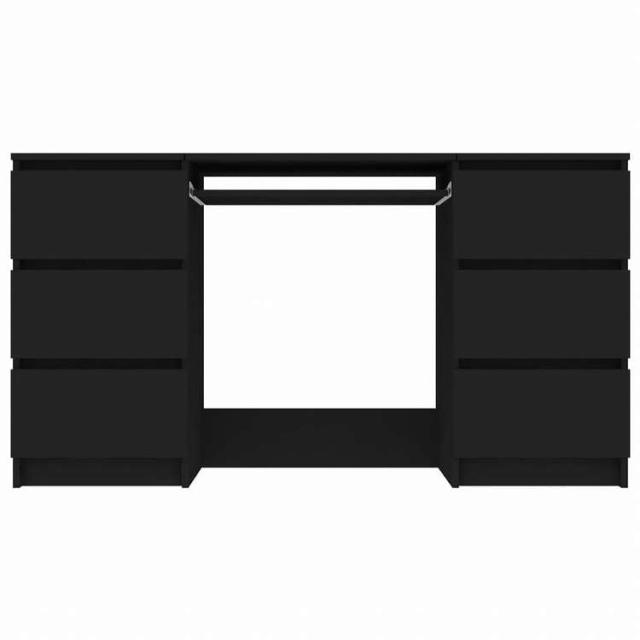 vidaXL ライティングデスク ブラック 140x50x77cm エンジニアリングウッド家具 オフィス家具 デスク(代引不可)【送料無料】