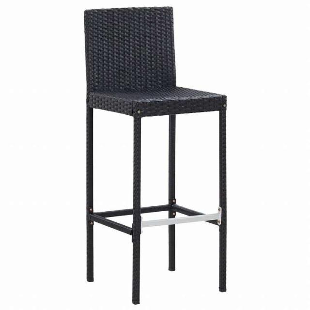 vidaXL 屋外バー5点セット ポリラタン&アカシア材 ブラック家具 アウトドア家具 屋外家具セット(代引不可)【送料無料】_2