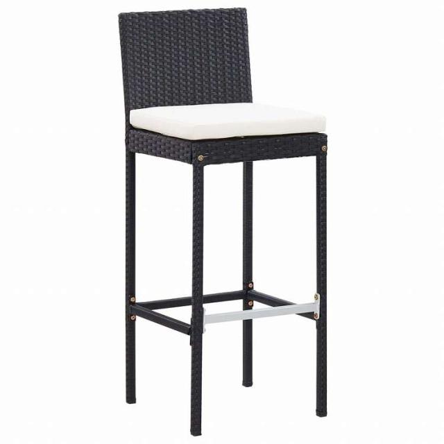 vidaXL 屋外バー5点セット ポリラタン&アカシア材 ブラック家具 アウトドア家具 屋外家具セット(代引不可)【送料無料】_3