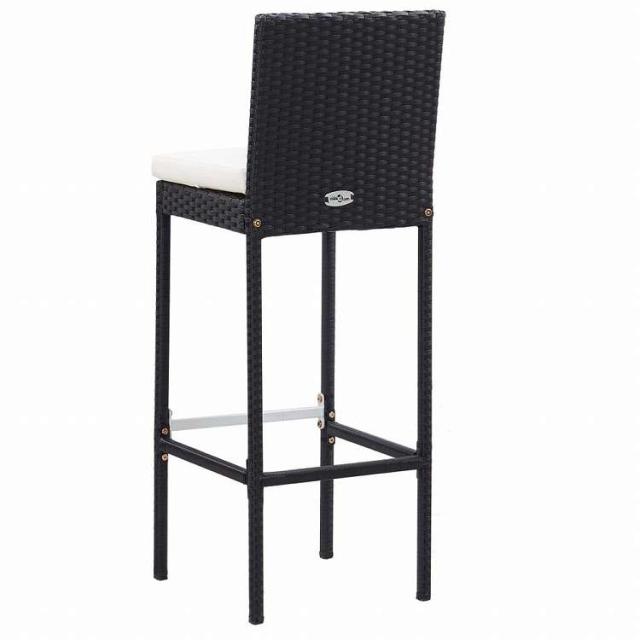 vidaXL 屋外バー5点セット ポリラタン&アカシア材 ブラック家具 アウトドア家具 屋外家具セット(代引不可)【送料無料】_4