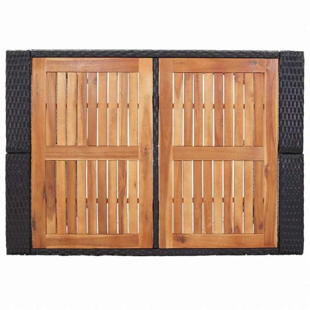 vidaXL 屋外バー5点セット ポリラタン&アカシア材 ブラック家具 アウトドア家具 屋外家具セット(代引不可)【送料無料】_7
