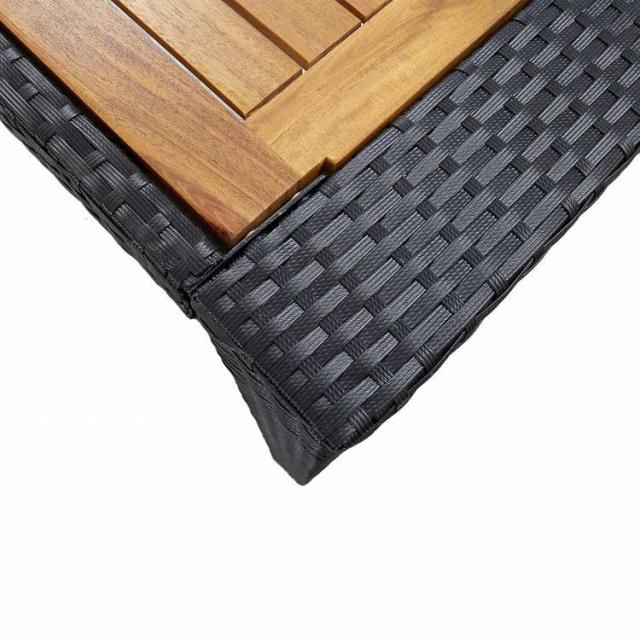 vidaXL 屋外バー9点セット ポリラタン&アカシア材 ブラック家具 アウトドア家具 屋外家具セット(代引不可)【送料無料】_5