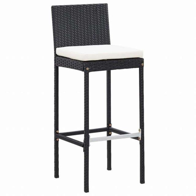 vidaXL 屋外バー9点セット ポリラタン&アカシア材 ブラック家具 アウトドア家具 屋外家具セット(代引不可)【送料無料】_6