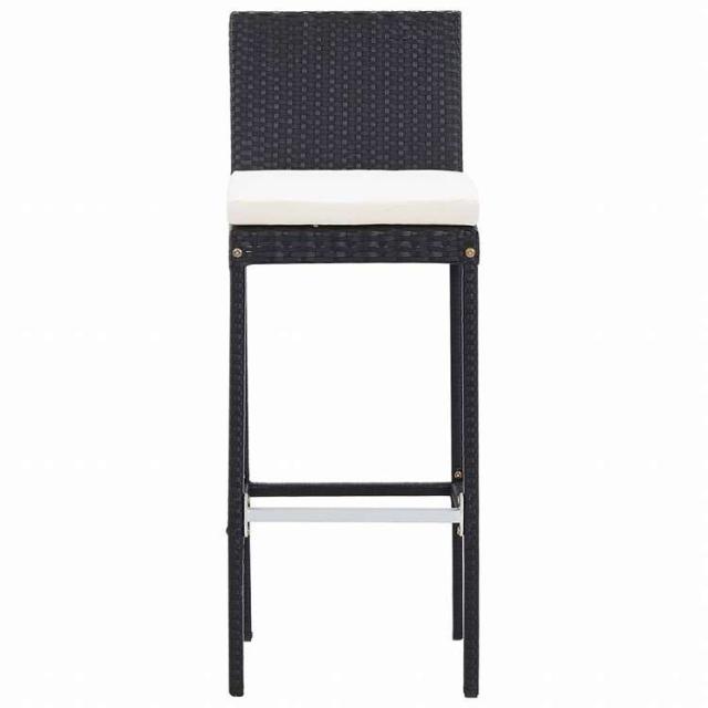 vidaXL 屋外バー9点セット ポリラタン&アカシア材 ブラック家具 アウトドア家具 屋外家具セット(代引不可)【送料無料】_7