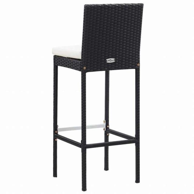 vidaXL 屋外バー9点セット ポリラタン&アカシア材 ブラック家具 アウトドア家具 屋外家具セット(代引不可)【送料無料】_8
