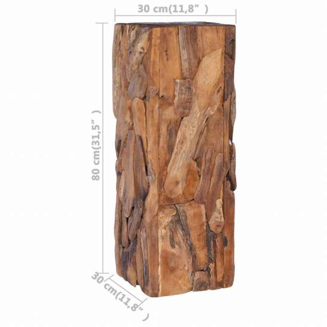 vidaXL サイドテーブル 30x30x80cm チーク無垢材家具 テーブル アクセントテーブル エンドテーブル(代引不可)【送料無料】_3