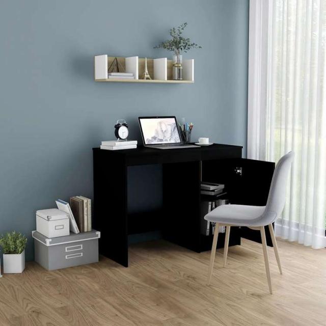 vidaXL デスク ブラック 100x50x76cm エンジニアリングウッド家具 オフィス家具 デスク(代引不可)【送料無料】_2