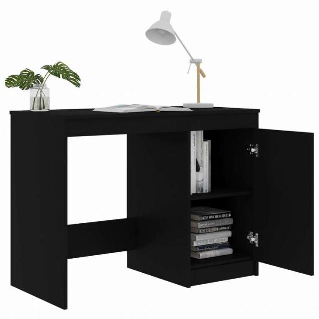 vidaXL デスク ブラック 100x50x76cm エンジニアリングウッド家具 オフィス家具 デスク(代引不可)【送料無料】_5