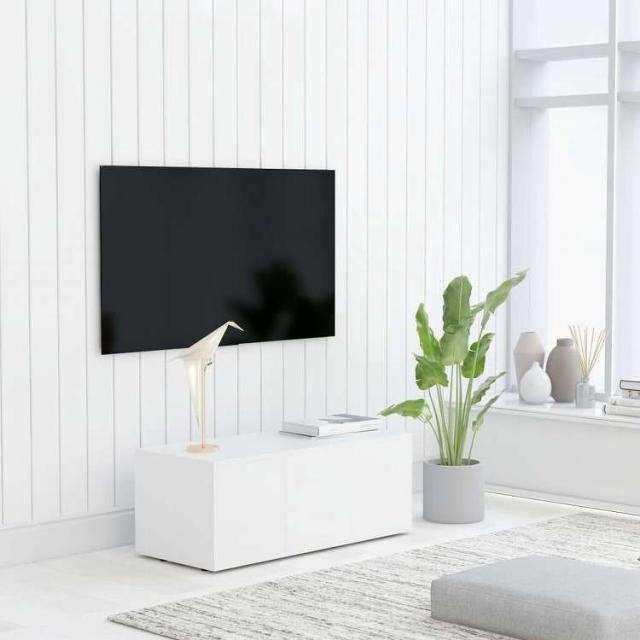 vidaXL TVキャビネット ホワイト 80x34x30cm エンジニアリングウッド家具 AVラック・テレビ台(代引不可)【送料無料】
