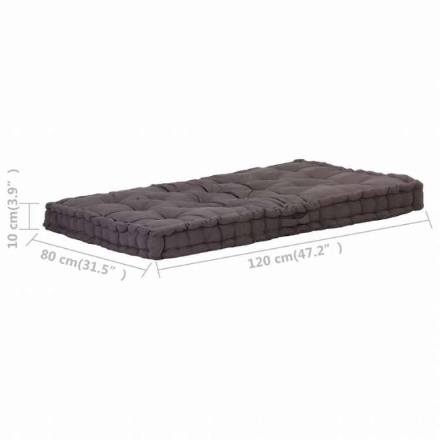 vidaXL パレットフロアクッション 2点 コットン アントラシートホーム&amp;ガーデン デコレーション チェア・ソファクッション(代引不可)【送料無料】_11