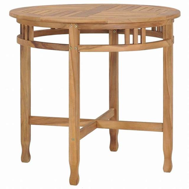 vidaXL ガーデンダイニング3点セット クッション付き チーク無垢材家具 アウトドア家具 屋外家具セット(代引不可)【送料無料】_1