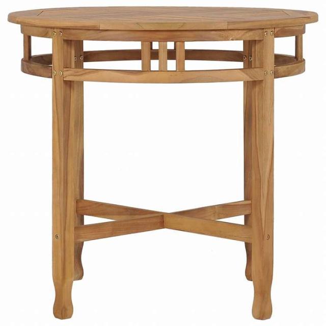 vidaXL ガーデンダイニング3点セット クッション付き チーク無垢材家具 アウトドア家具 屋外家具セット(代引不可)【送料無料】_2