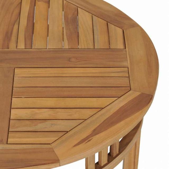 vidaXL ガーデンダイニング3点セット クッション付き チーク無垢材家具 アウトドア家具 屋外家具セット(代引不可)【送料無料】_4