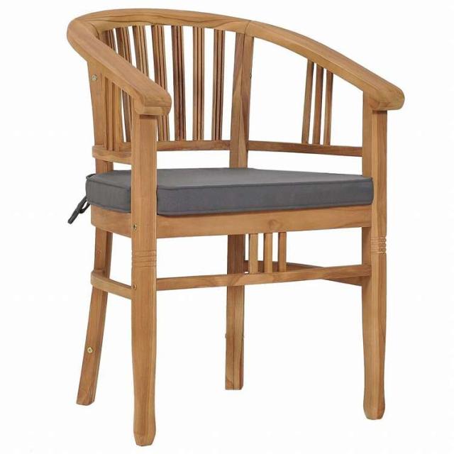 vidaXL ガーデンダイニング3点セット クッション付き チーク無垢材家具 アウトドア家具 屋外家具セット(代引不可)【送料無料】_6