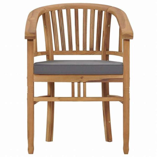 vidaXL ガーデンダイニング3点セット クッション付き チーク無垢材家具 アウトドア家具 屋外家具セット(代引不可)【送料無料】_7