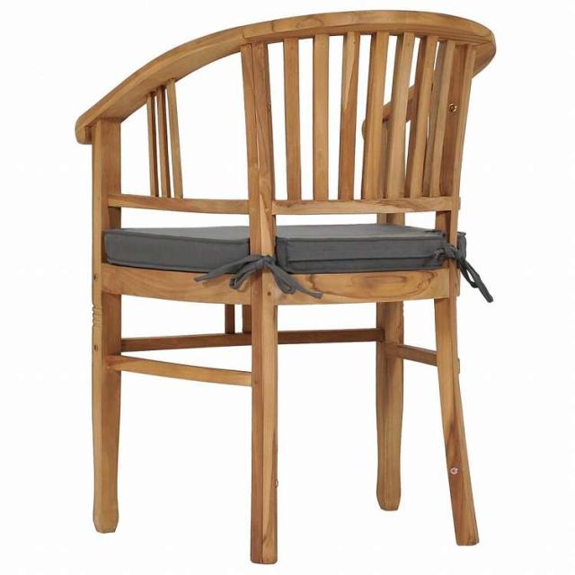 vidaXL ガーデンダイニング3点セット クッション付き チーク無垢材家具 アウトドア家具 屋外家具セット(代引不可)【送料無料】_9