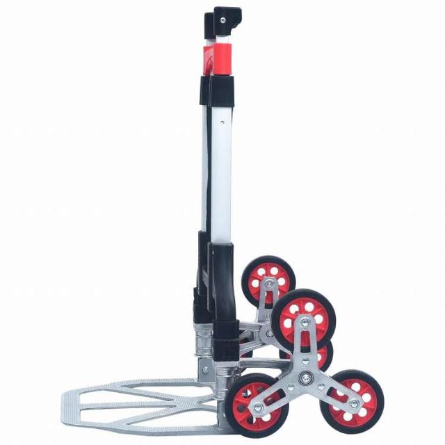 vidaXL 折りたたみ式 階段用 運搬台車 70kg アルミ製 シルバーハードウェア ツール はしご・足場 はしご用カート(代引不可)【送料無料】_3