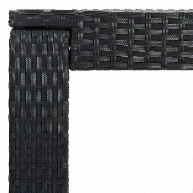 vidaXL ガーデンバーテーブル ブラック 60.5x60.5x110.5 cm ポリラタン製家具 アウトドア家具 アウトドアテーブル(代引不可)【送料無料】_3