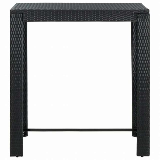 vidaXL ガーデンバーテーブル ブラック 100x60.5x110.5cm ポリラタン製家具 アウトドア家具 アウトドアテーブル(代引不可)【送料無料】_1