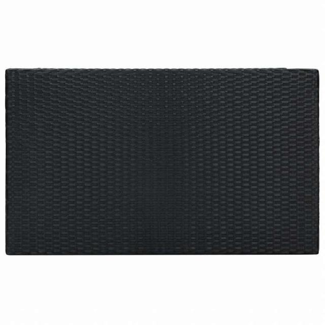 vidaXL ガーデンバーテーブル ブラック 100x60.5x110.5cm ポリラタン製家具 アウトドア家具 アウトドアテーブル(代引不可)【送料無料】_3
