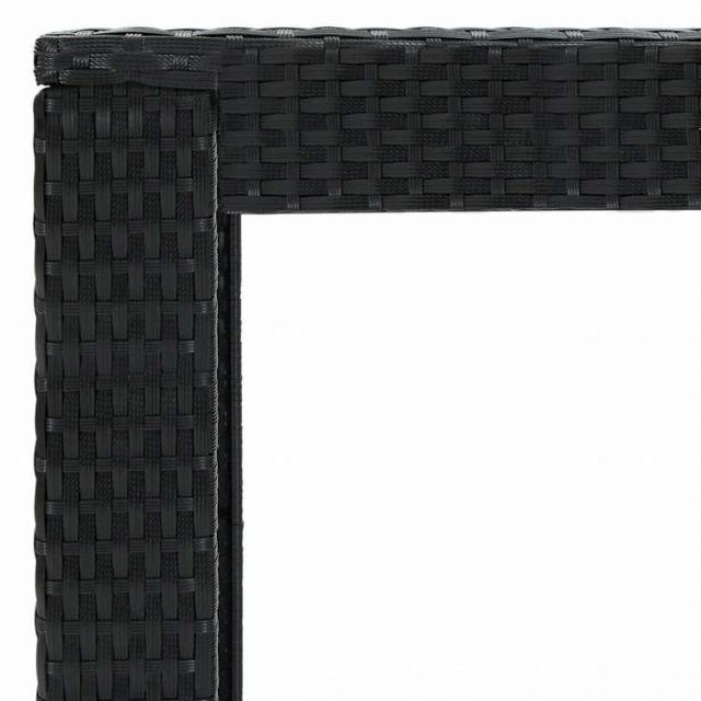 vidaXL ガーデンバーテーブル ブラック 100x60.5x110.5cm ポリラタン製家具 アウトドア家具 アウトドアテーブル(代引不可)【送料無料】_4