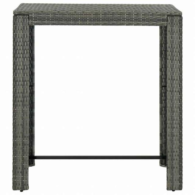 vidaXL ガーデンバーテーブル グレー 100x60.5x110.5 cm ポリラタン製家具 アウトドア家具 アウトドアテーブル(代引不可)【送料無料】_1