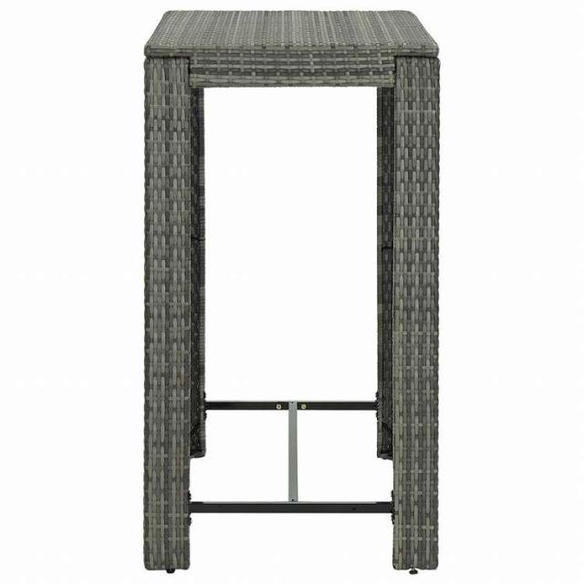 vidaXL ガーデンバーテーブル グレー 100x60.5x110.5 cm ポリラタン製家具 アウトドア家具 アウトドアテーブル(代引不可)【送料無料】_2