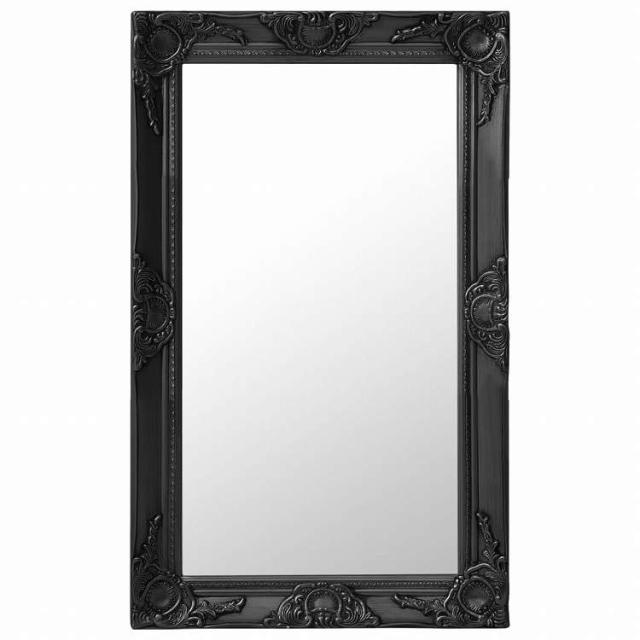 vidaXL ウォールミラー バロック調 50x80cm ブラックホーム&ガーデン デコレーション 鏡(代引不可)【送料無料】
