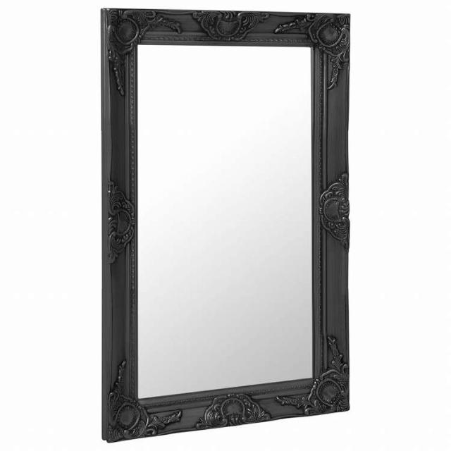 vidaXL ウォールミラー バロック調 50x80cm ブラックホーム&ガーデン デコレーション 鏡(代引不可)【送料無料】