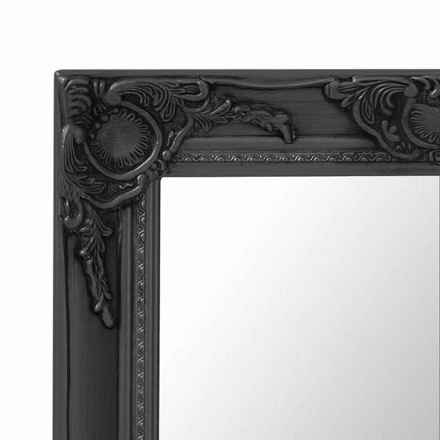 vidaXL ウォールミラー バロック調 50x80cm ブラックホーム&ガーデン デコレーション 鏡(代引不可)【送料無料】